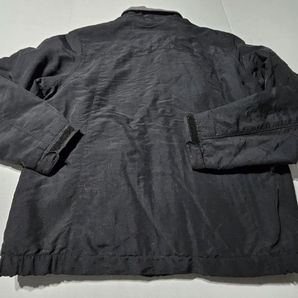 Eddie Bauer Nylon Work Jacket Sherpa Fleece Lined Rain & Wind Resistant Men's Lg